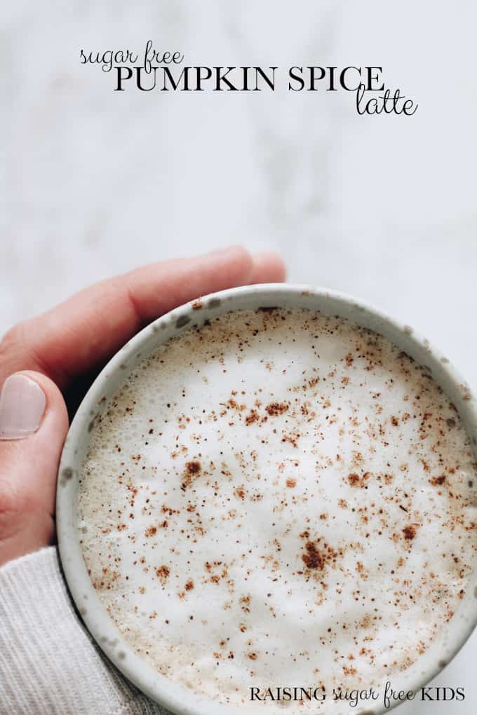 Sugar Free Pumpkin Spice Latte | Raising Sugar Free Kids - a delicious popular fall beverage remade without sugar! Still just as yummy but actually nourishing!