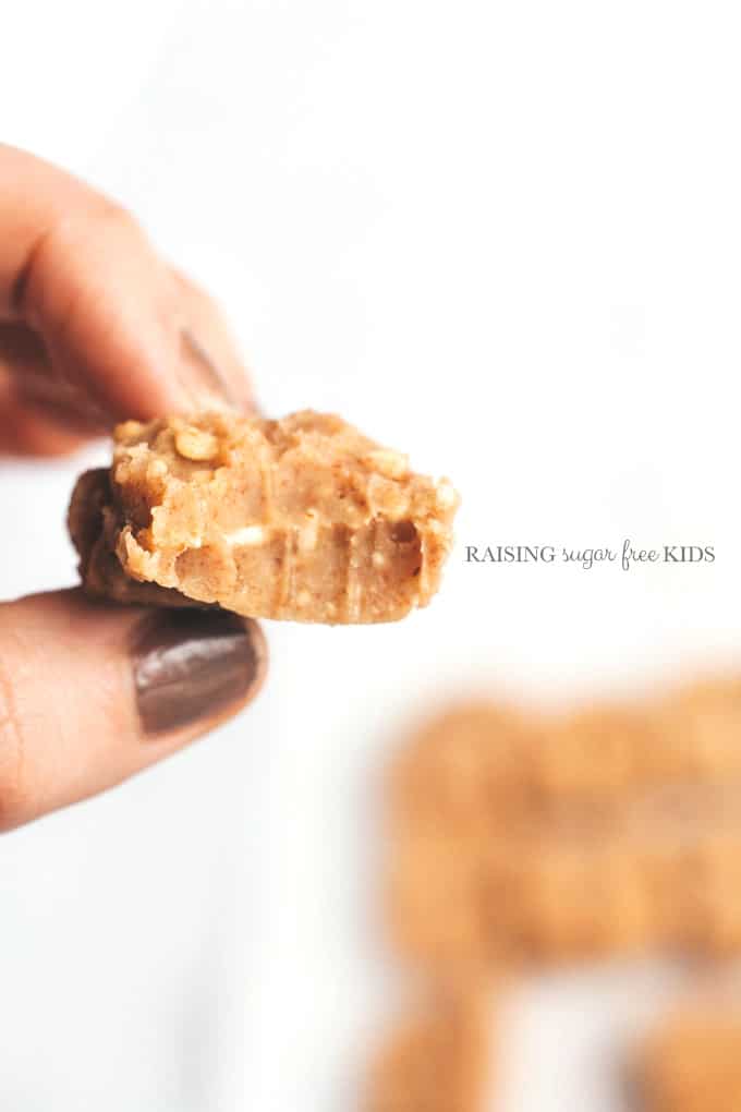 Sugar Free Peanut Butter Fudge | Raising Sugar Free Kids - an easy, quick sugar free snack that is perfect for #sugarfreefebruary or all year round. Creamy, sweet and delicious. #sugarfree #snacks