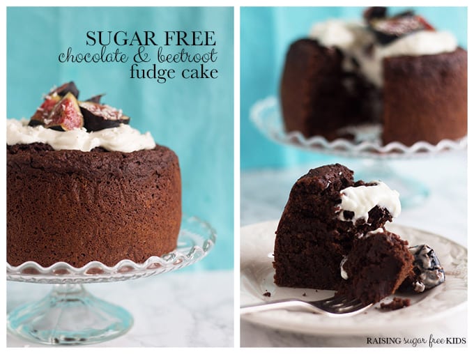 Sugar Free Chocolate & Beetroot Fudge Cake | Raising Sugar Free Kids - this one-bowl chocolate cake is incredibly easy, sugar free, fudgy, rich and delicious, and is packed with all kinds of nutrients, goodness and even a serve of vegetables (that you cannot taste, I promise!). Vegan option. #sugarfree #easter #chocolate 