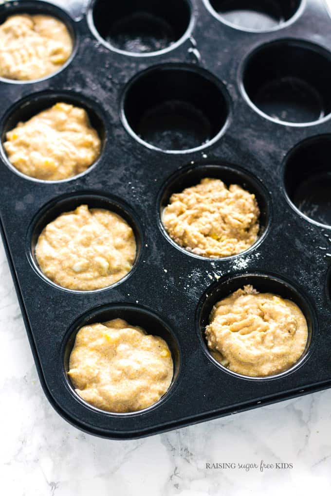 Sugar Free Cornbread Muffins | Raising Sugar Free Kids - these delicious and super simple cornbread muffins are sugar free, sweet, soft and yummy! They are easy to batch prep and freeze so they can be made at a moment's notice. #sugarfree 