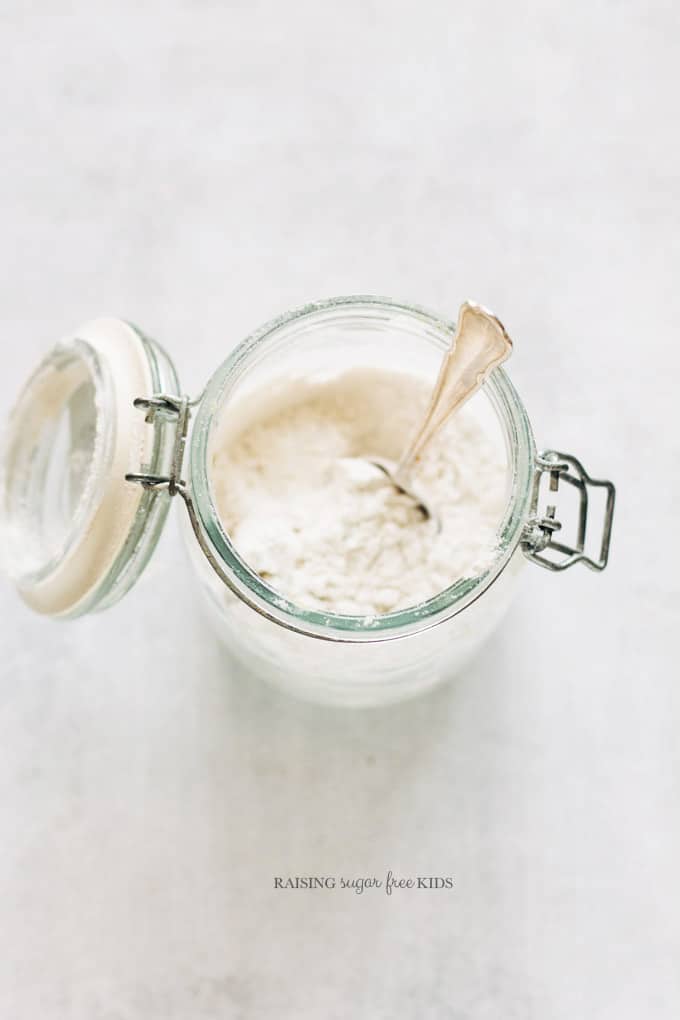 My Go-To Gluten Free Flour Blend | Raising Sugar Free Kids - no gluten free flour blend is foolproof or works 100% every time, but when I want a flour blend for gluten free cakes or bakes, I will go with this one every time. Makes for fluffy, light, beautiful baked goods. #glutenfree #sugarfree 