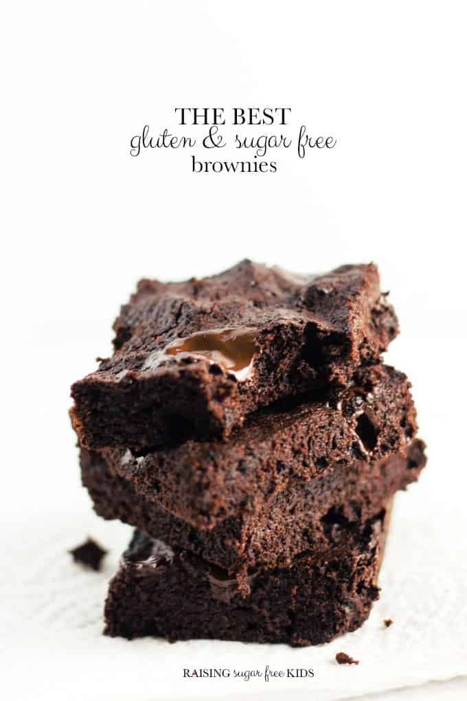The Best Gluten & Sugar Free Brownies | Raising Sugar Free Kids - after testing, re-testing and re-re-re-re-testing, I finally nailed THE BEST gluten & sugar free brownie recipe. Includes dairy free/vegan options, and an even more authentic low sugar version. #sugarfree #glutenfree #dairyfree #vegan