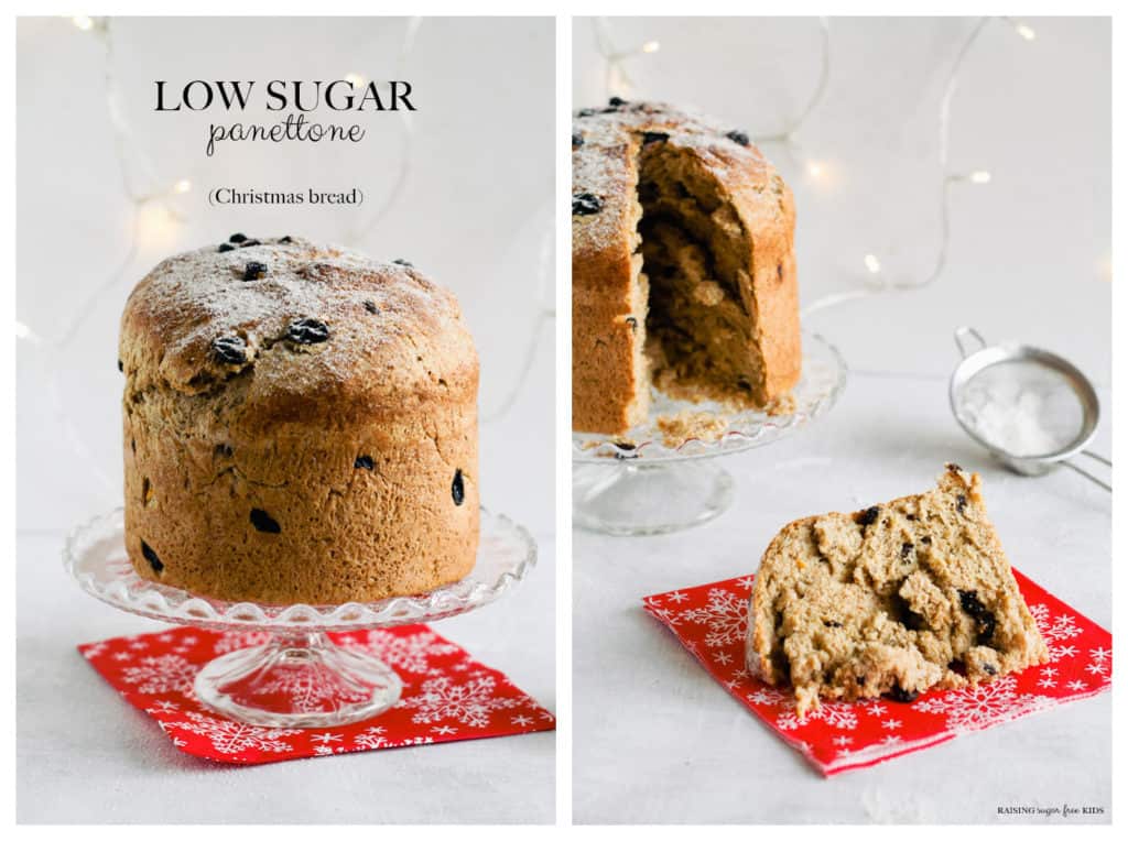 Low Sugar Panettone (Christmas Bread) | Raising Sugar Free Kids - a deliciously light and fluffy Christmas bread that is easy to make and low in sugar. Perfect for a Christmas season treat to take you through to the New Year. #sugarfree #lowsugar #christmas 